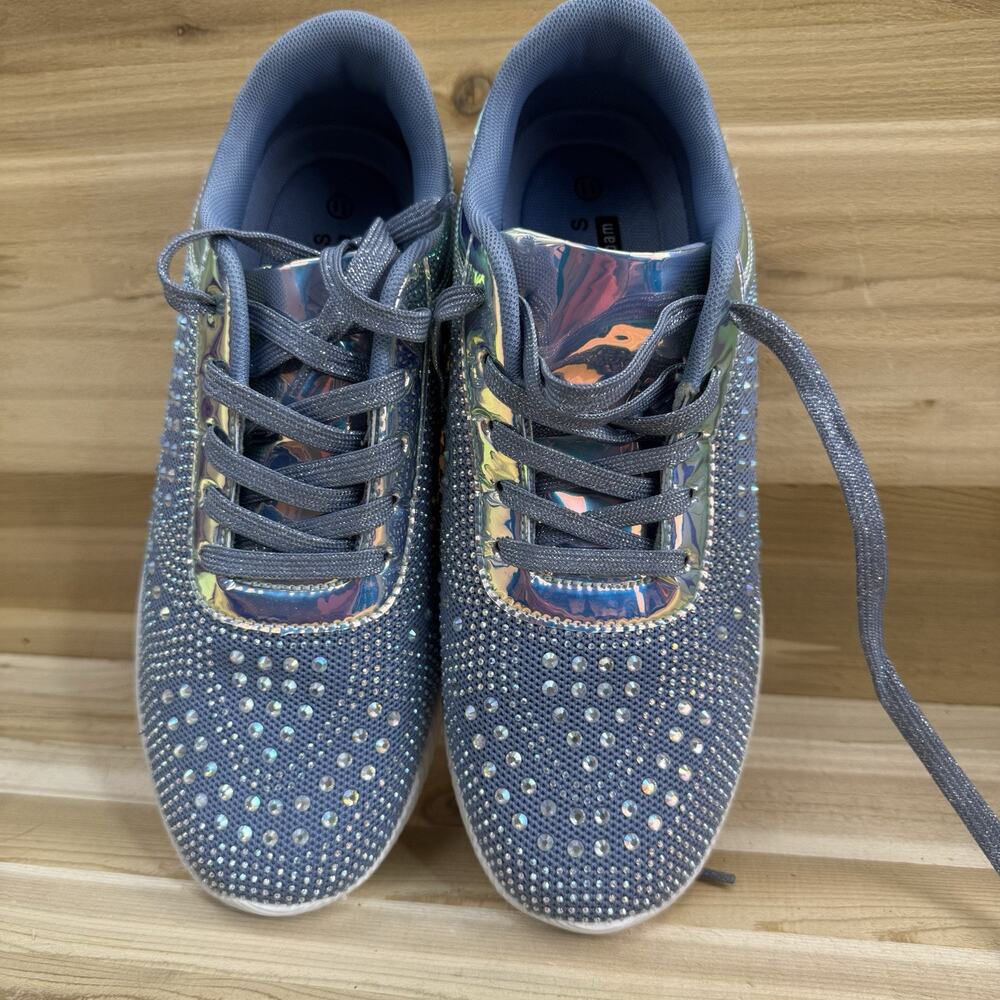 Belos Memory Foam Glitter Sparkly Lightweight Lace Up Women’s Size 11 - Picture 5 of 12
